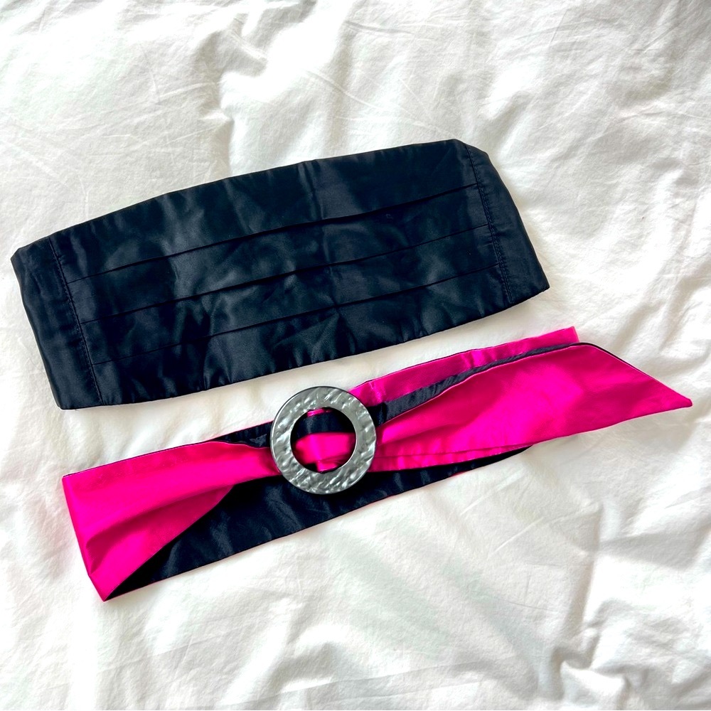 100% Silk Belt And Cummerbund Bundle